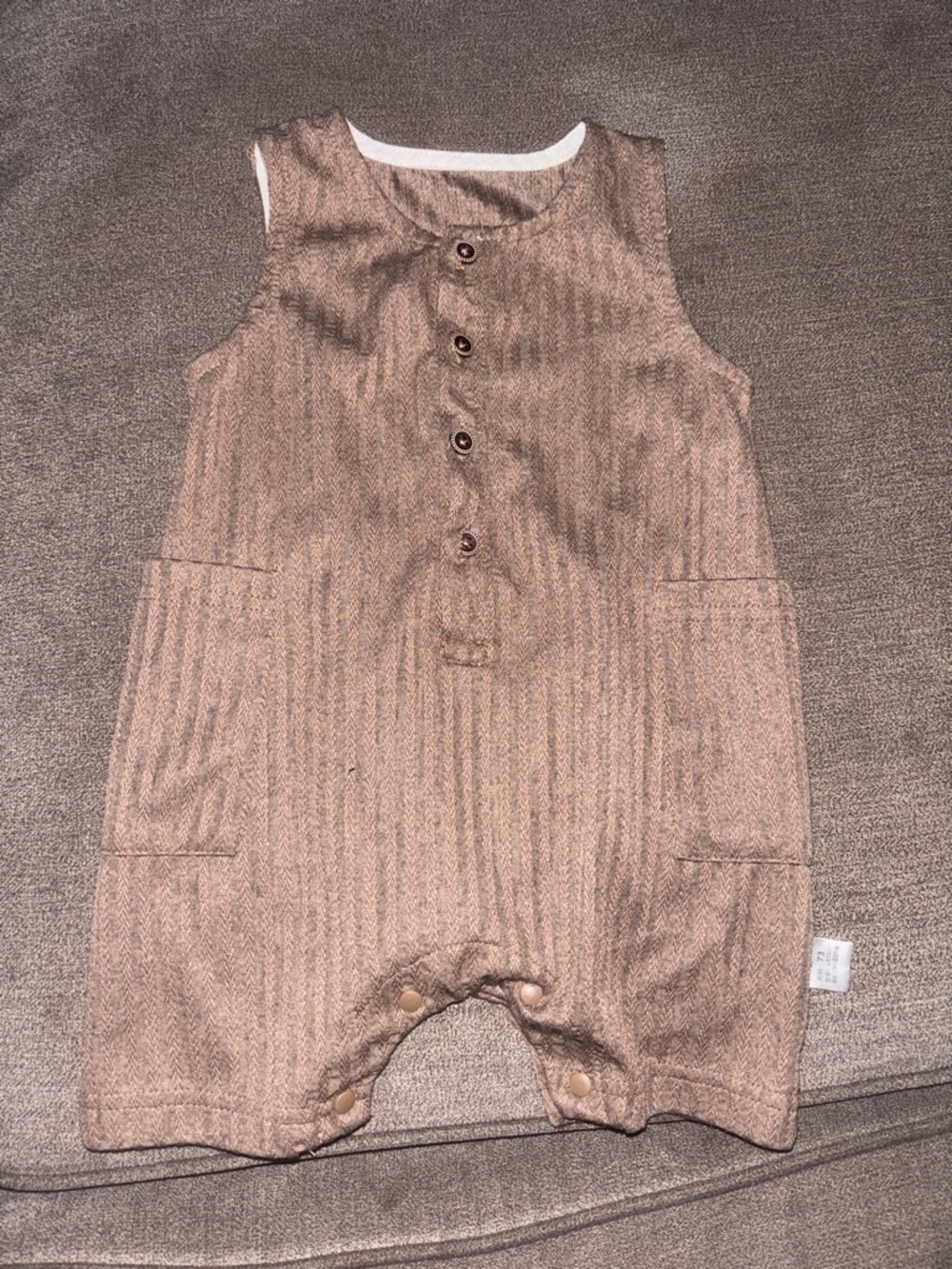 SHEIN Brown Striped Toddler One-Piece Bodysuit